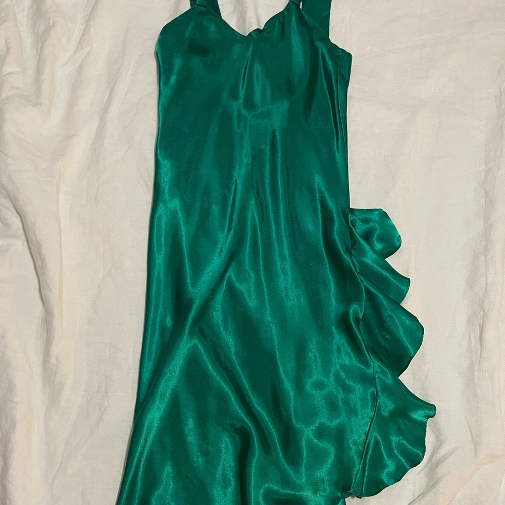Victoria's Secret Vintage Gold Label Green Slip Dress - Picture 4 of 8